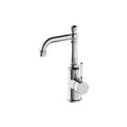 York Basin Mixer With White Porcelain Lever Chrome gallery detail image