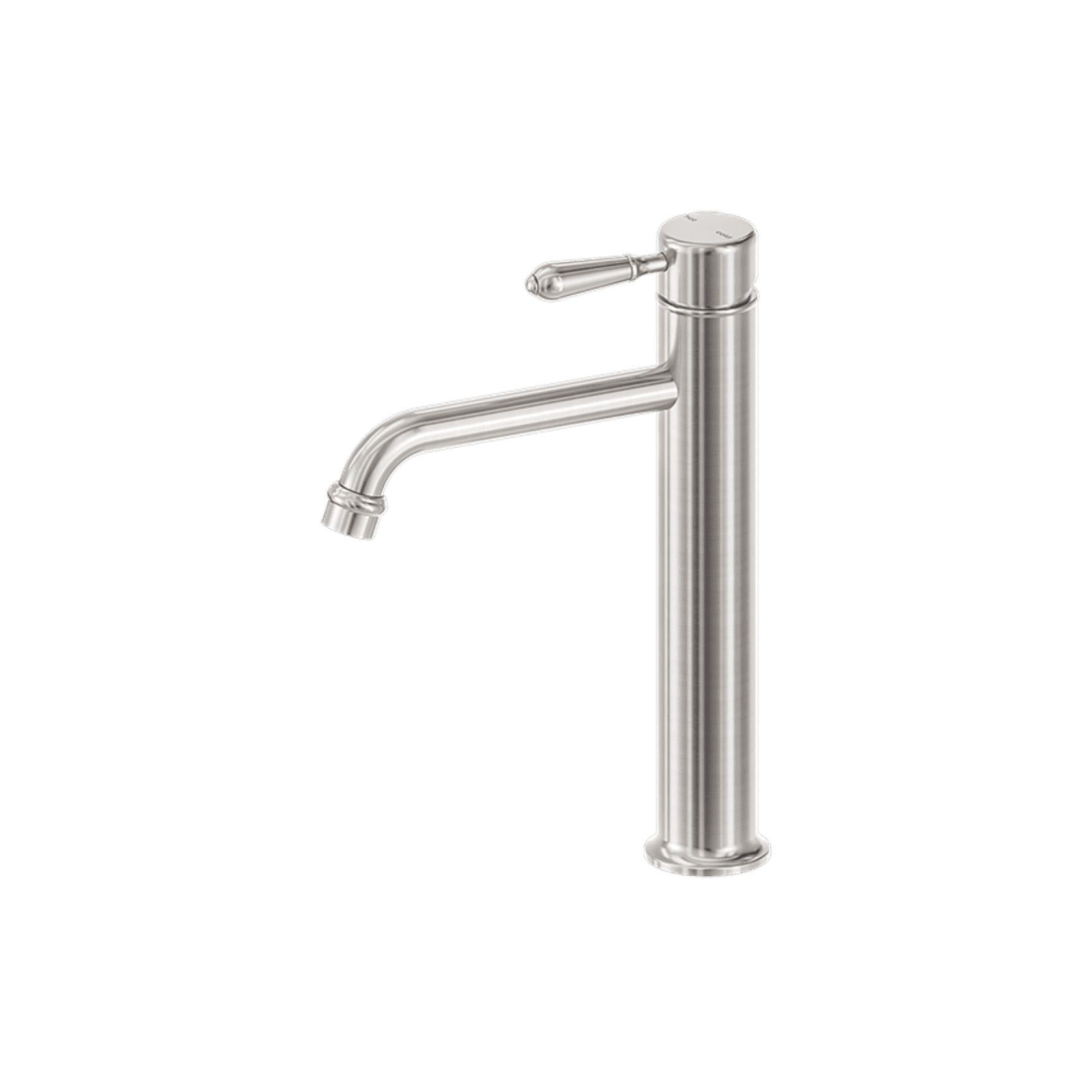 York Straight Tall Basin Mixer With Metal Lever Brushed Nickel gallery detail image