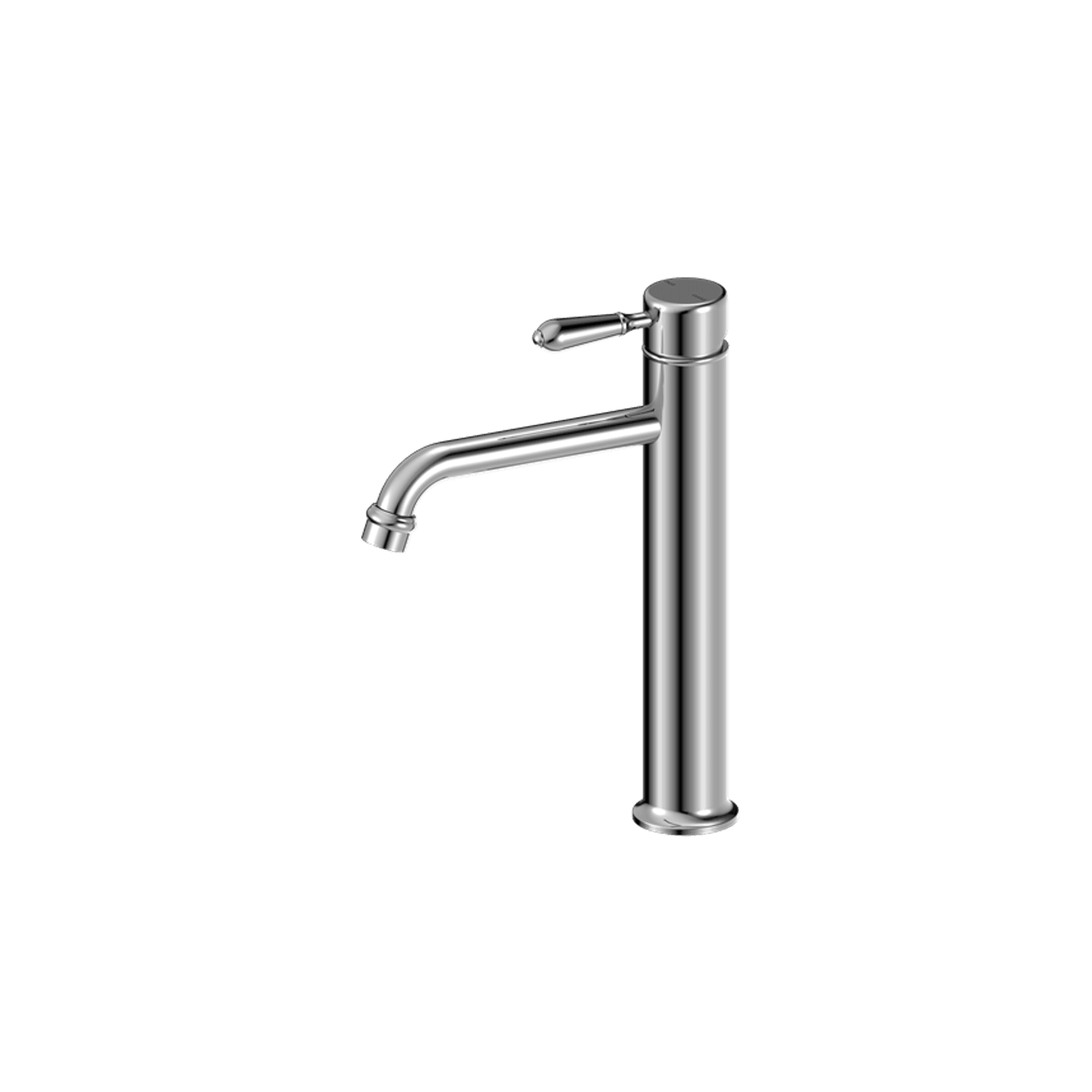 York Straight Tall Basin Mixer With Metal Lever Chrome gallery detail image