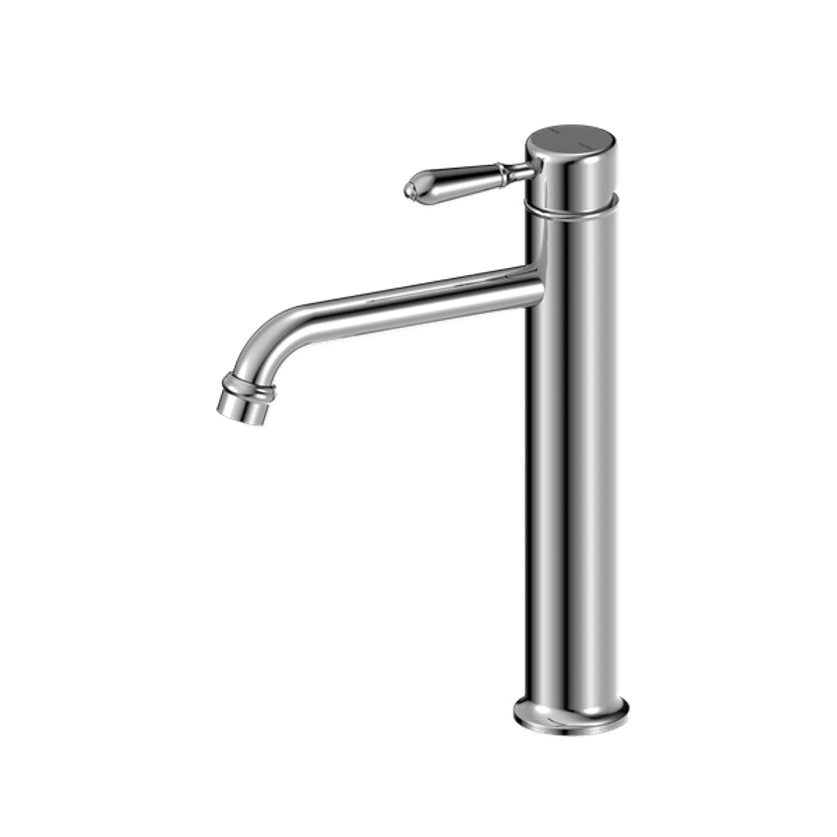 York Straight Tall Basin Mixer With Metal Lever Chrome gallery detail image