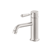 York Straight Basin Mixer With Metal Lever Brushed Nickel gallery detail image