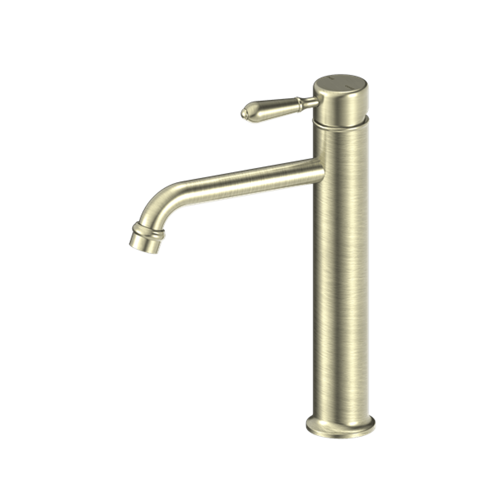 York Straight Tall Basin Mixer With Metal Lever Aged Brass gallery detail image