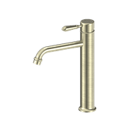 York Straight Tall Basin Mixer With Metal Lever Aged Brass gallery detail image