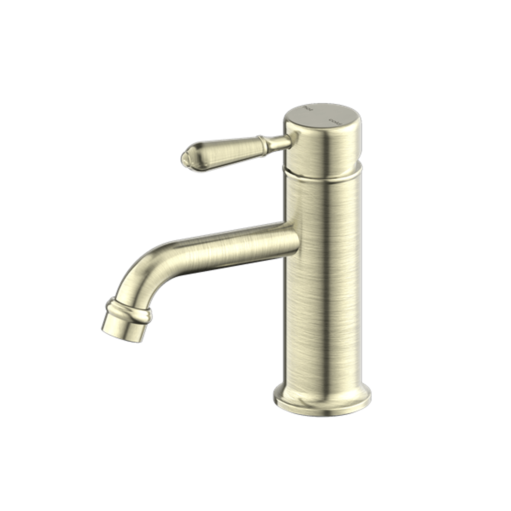 York Straight Basin Mixer With Metal Lever Aged Brass gallery detail image