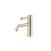 York Straight Basin Mixer With Metal Lever Aged Brass gallery detail image