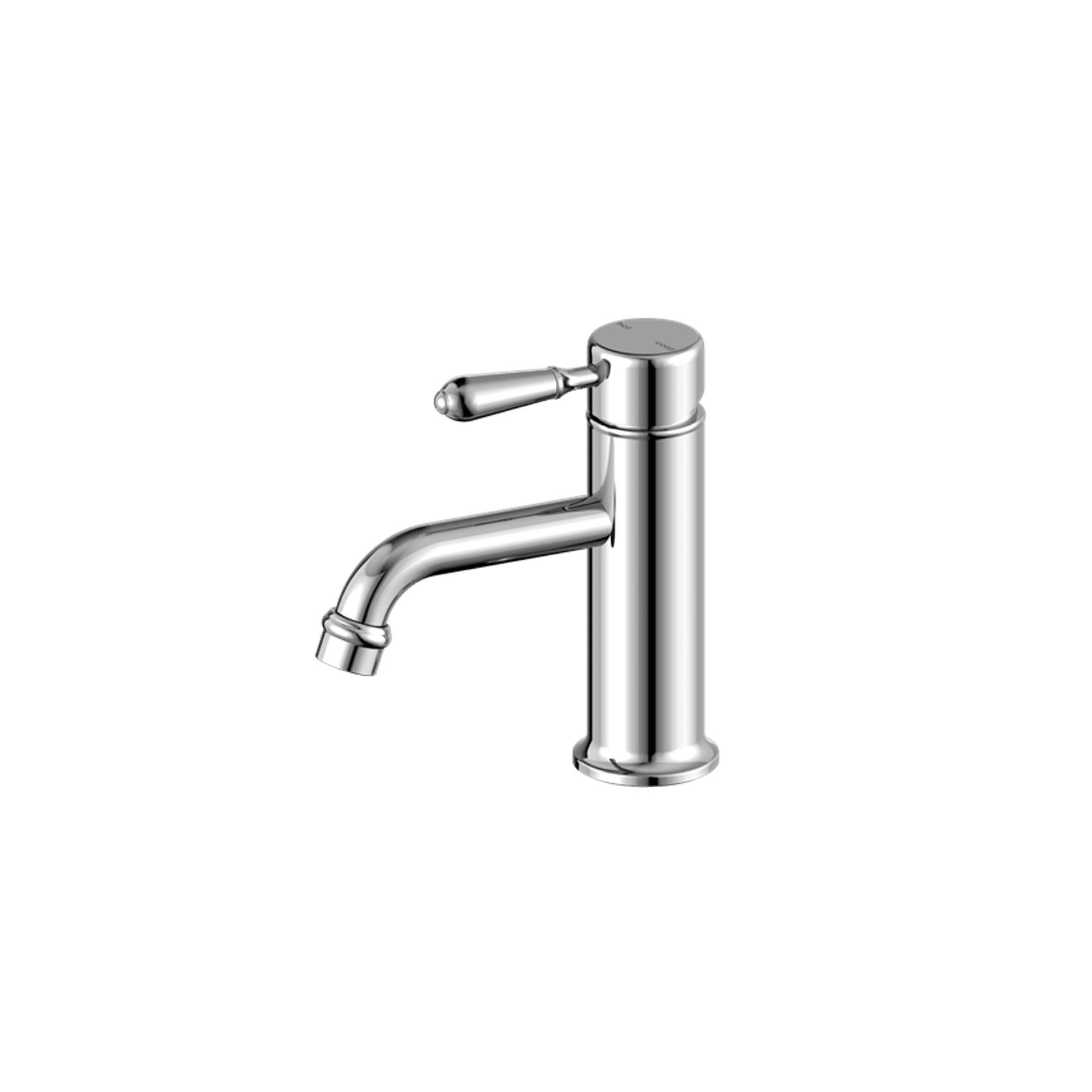 York Straight Basin Mixer With Metal Lever Chrome gallery detail image