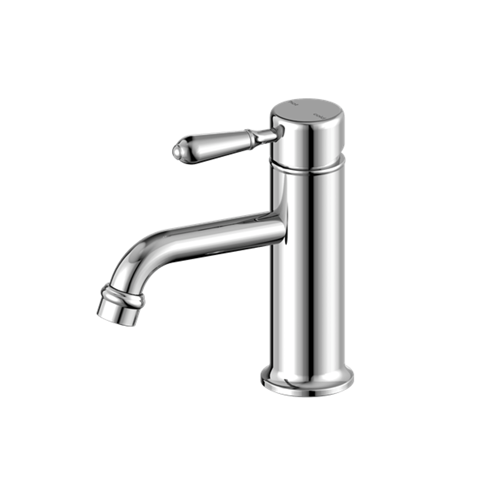 York Straight Basin Mixer With Metal Lever Chrome gallery detail image