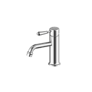 York Straight Basin Mixer With Metal Lever Chrome gallery detail image