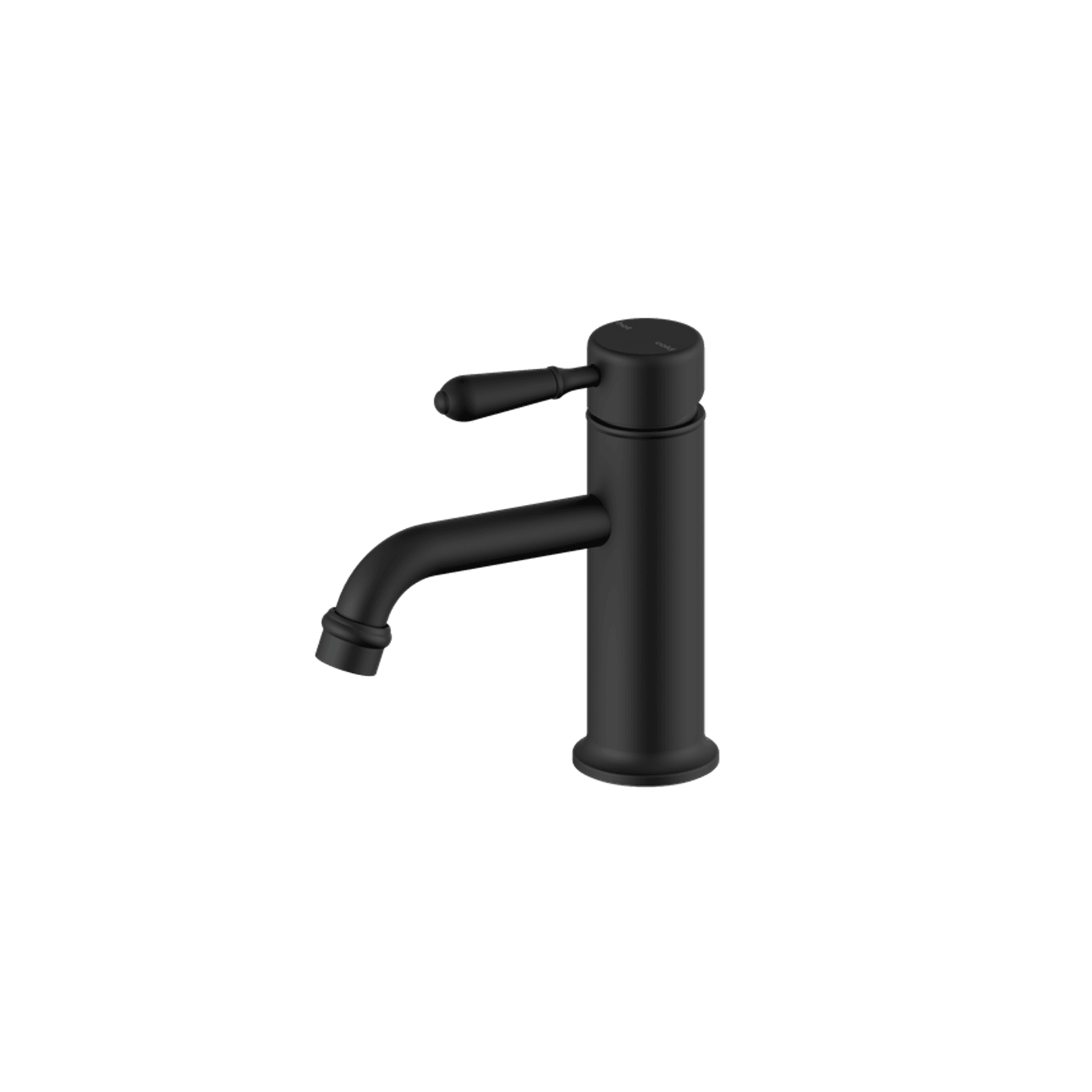 York Straight Basin Mixer With Metal Lever Matte Black gallery detail image