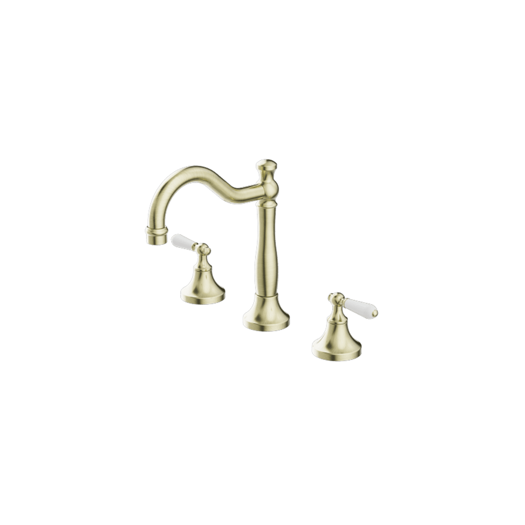 York Basin Set With White Porcelain Lever Aged Brass gallery detail image