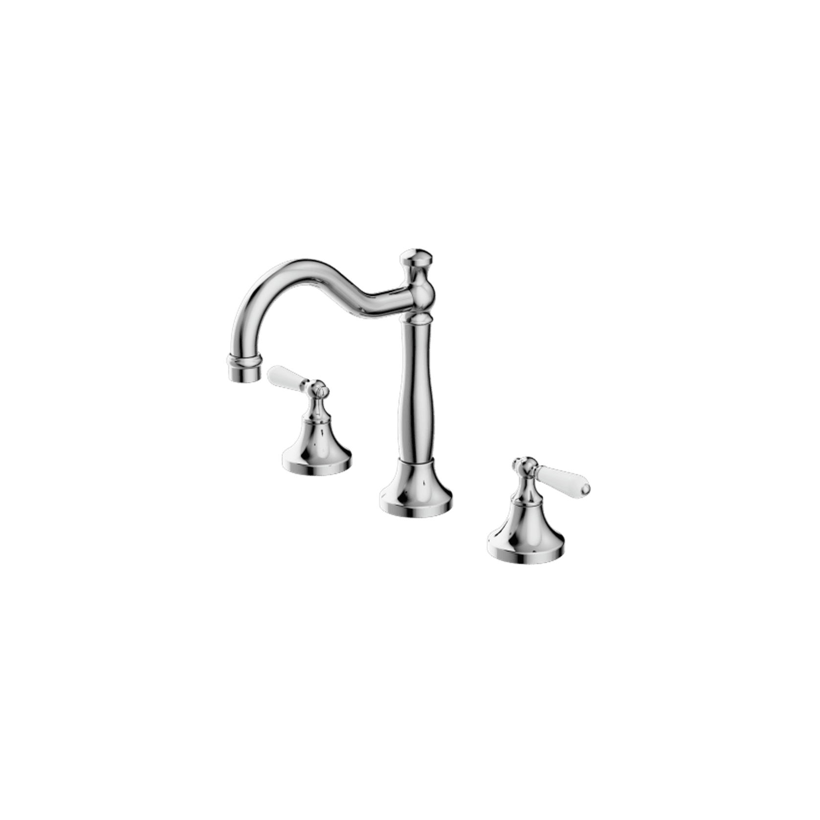 York Basin Set With White Porcelain Lever Chrome gallery detail image