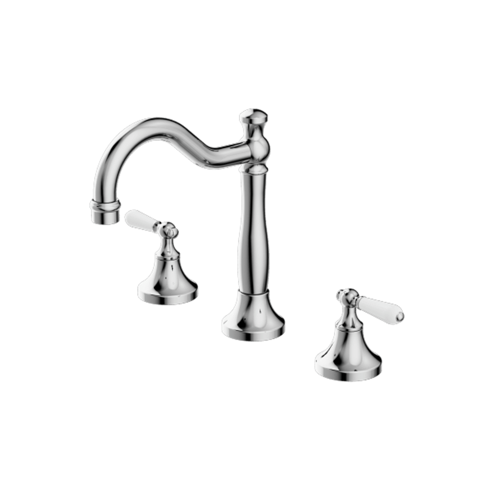 York Basin Set With White Porcelain Lever Chrome gallery detail image