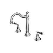 York Basin Set With Black Porcelain Lever Chrome gallery detail image