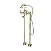 York Freestanding Bath Set With Metal Hand Shower Aged Brass gallery detail image