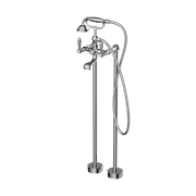 York Freestanding Bath Set With Metal Hand Shower Chrome gallery detail image