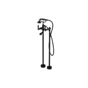 York Freestanding Bath Set With Metal Hand Shower Matte Black gallery detail image