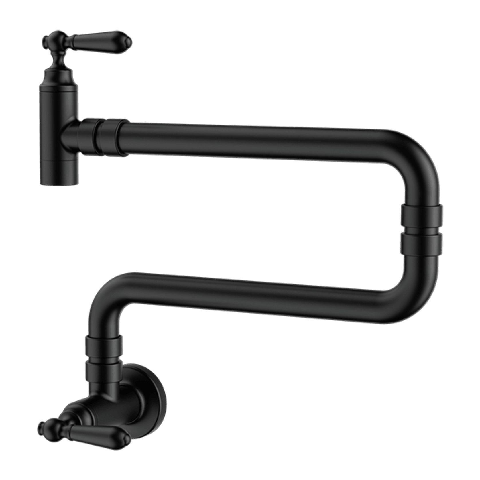 York Wall Mounted Pot Filler Matte Black gallery detail image