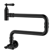 York Wall Mounted Pot Filler Matte Black gallery detail image