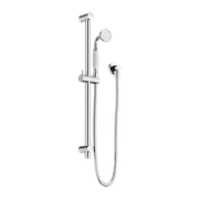 York Shower Rail With White Porcelain Hand Shower Chrome gallery detail image