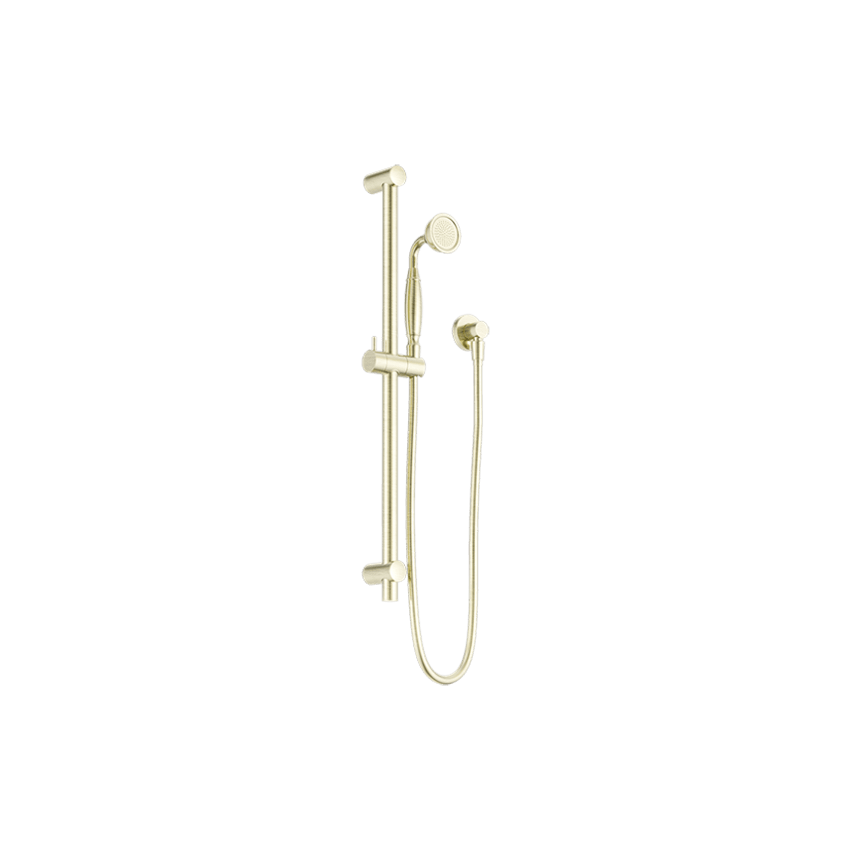 York Shower Rail With Metal Hand Shower Aged Brass gallery detail image