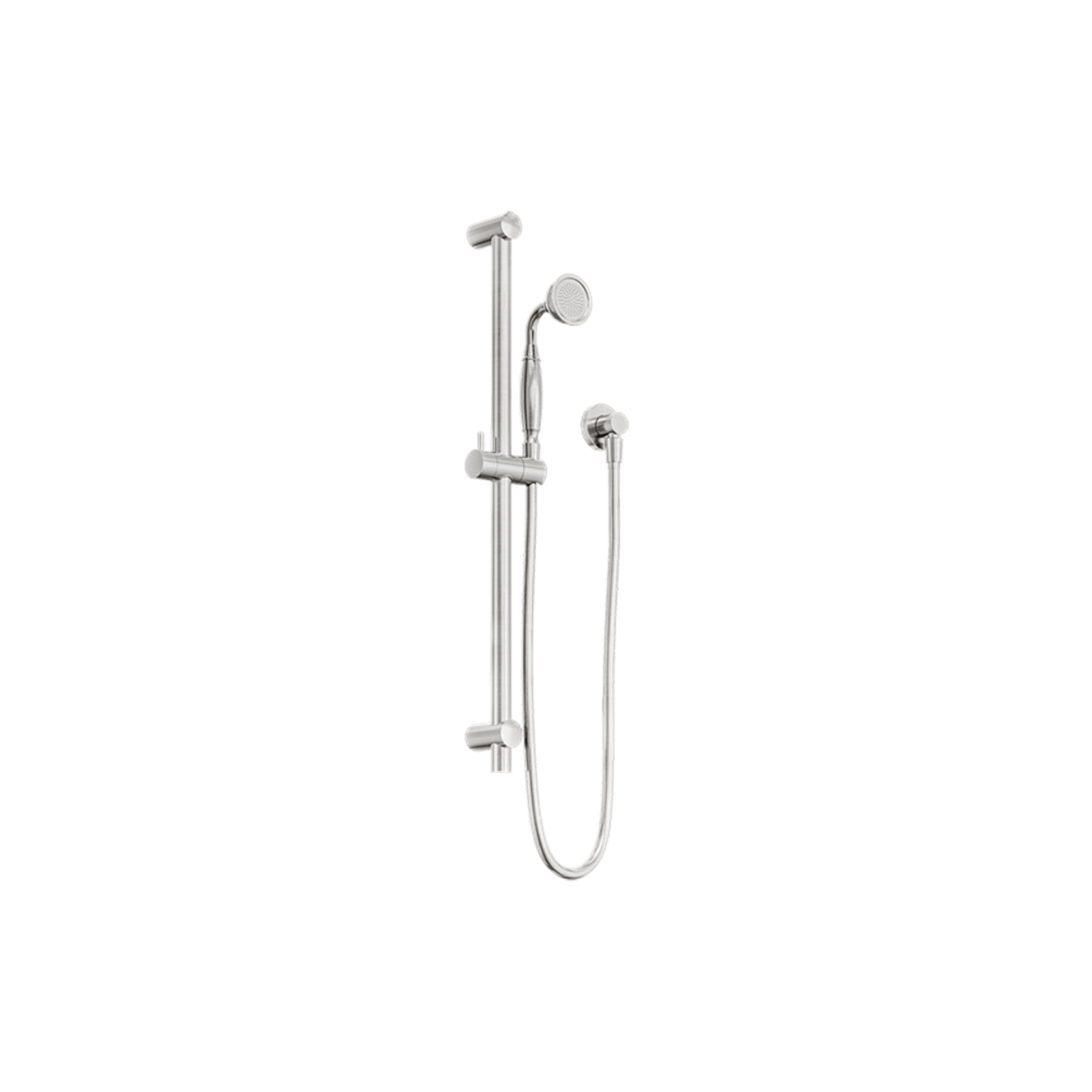 York Shower Rail With Metal Hand Shower Brushed Nickel gallery detail image