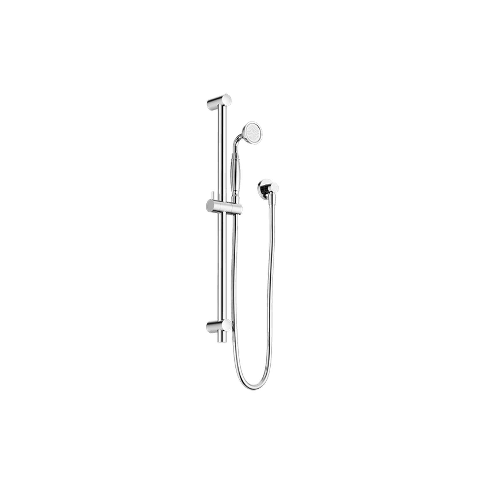 York Shower Rail With Metal Hand Shower Chrome gallery detail image