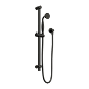 York Shower Rail With Metal Hand Shower Matte Black gallery detail image