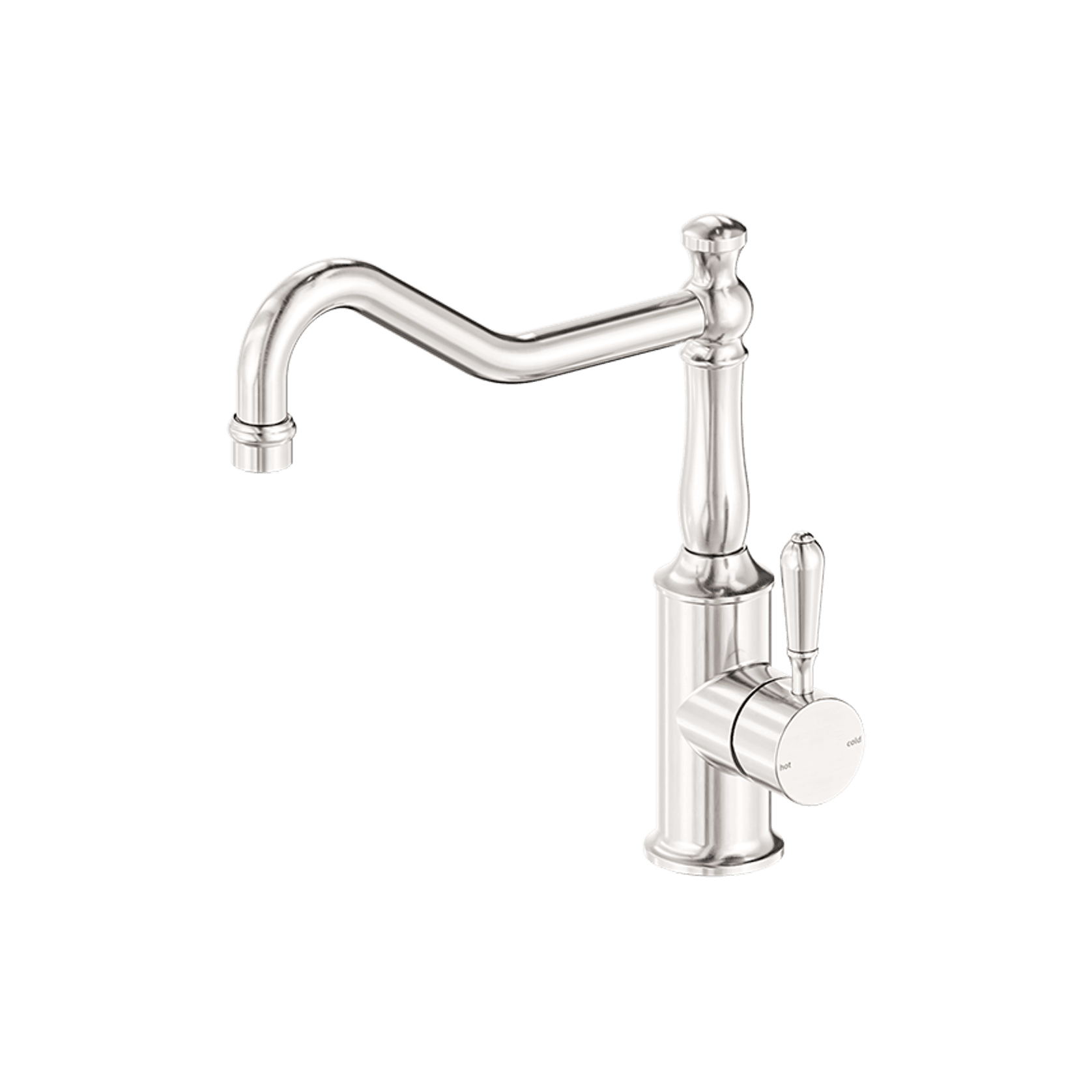 York Kitchen Mixer Hook Spout With Metal Lever Brushed Nickel gallery detail image