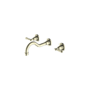 York Wall Basin Set With Metal Lever Aged Brass gallery detail image