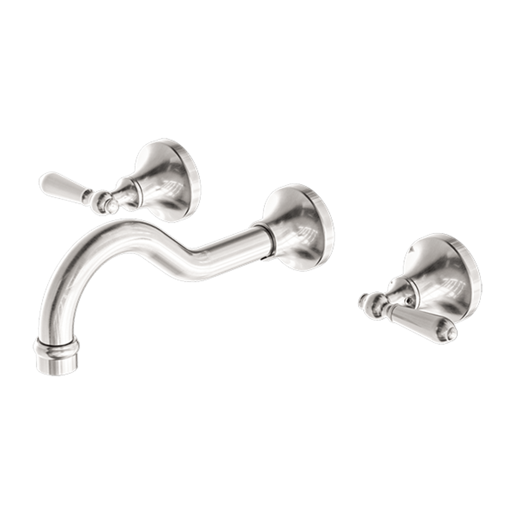 York Wall Basin Set With Metal Lever Brushed Nickel gallery detail image