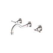 York Wall Basin Set With Metal Lever Brushed Nickel gallery detail image