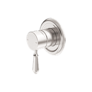 York Shower Mixer With Metal Lever Brushed Nickel gallery detail image