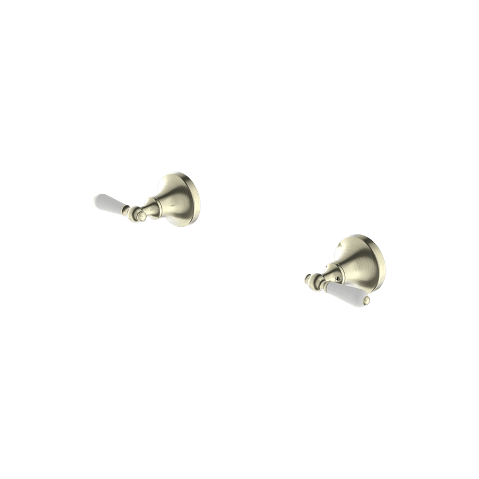 York Wall Top Assemblies With White Porcelain Lever Aged Brass gallery detail image