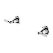 York Wall Top Assemblies With White Porcelain Lever Chrome gallery detail image