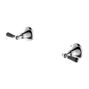 York Wall Top Assemblies With Black Porcelain Lever Chrome gallery detail image