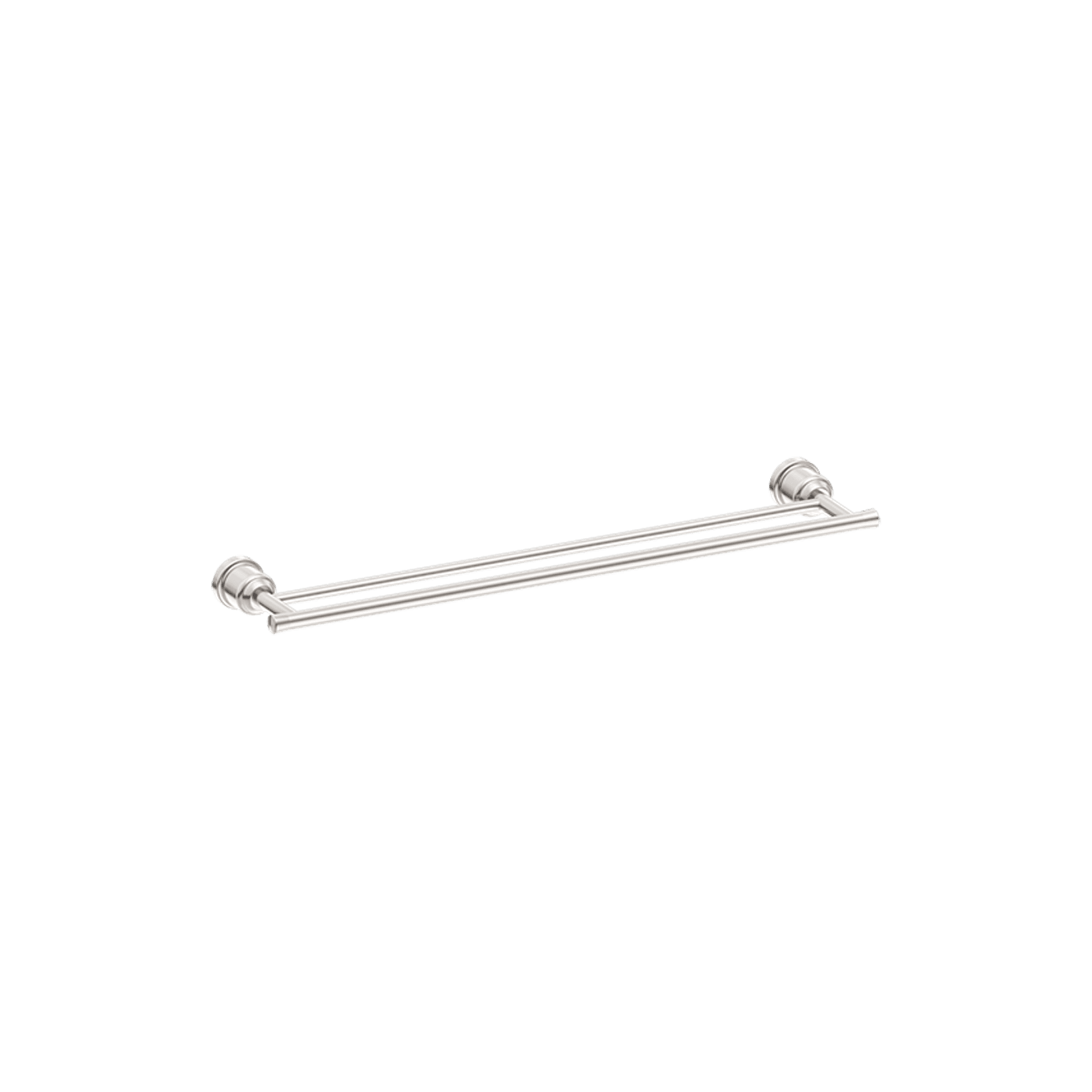 York Double Towel Rail 600mm Brushed Nickel gallery detail image