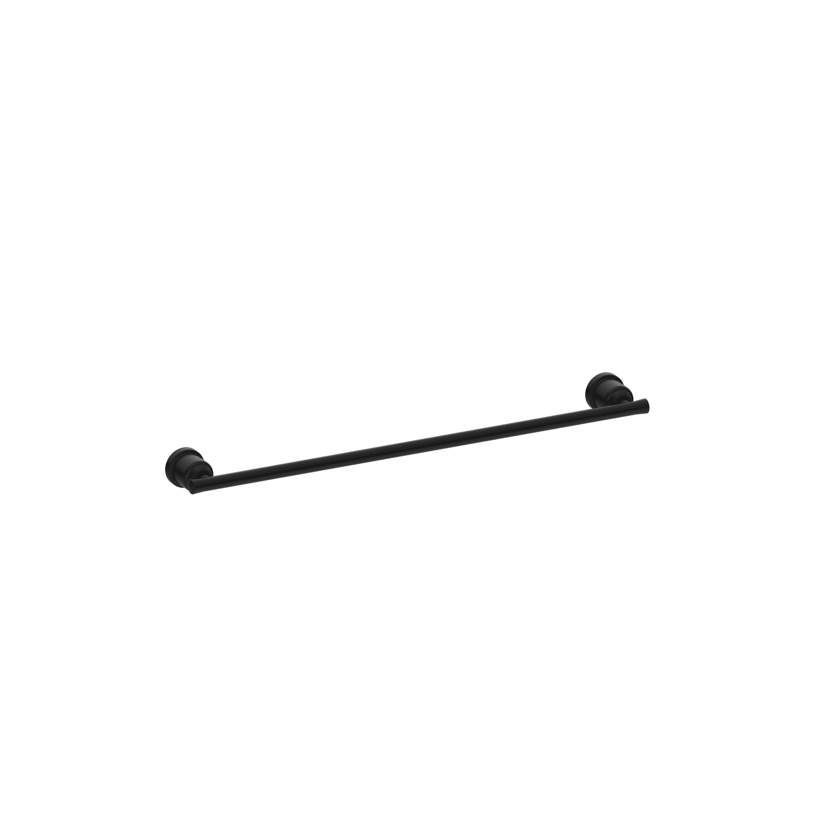 York Single Towel Rail 600mm Matte Black gallery detail image