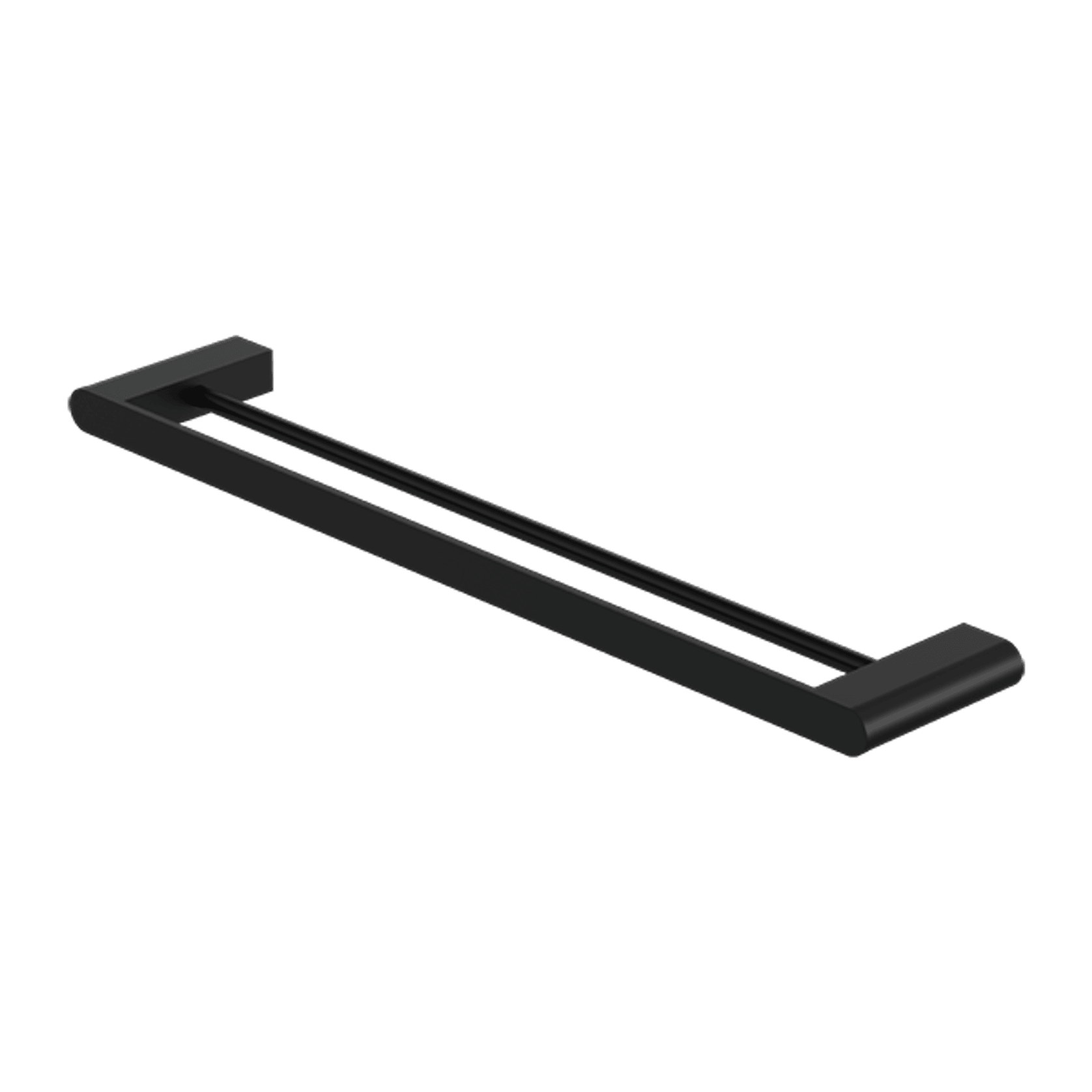 Bianca Double Towel Rail 600mm | Matte Black gallery detail image