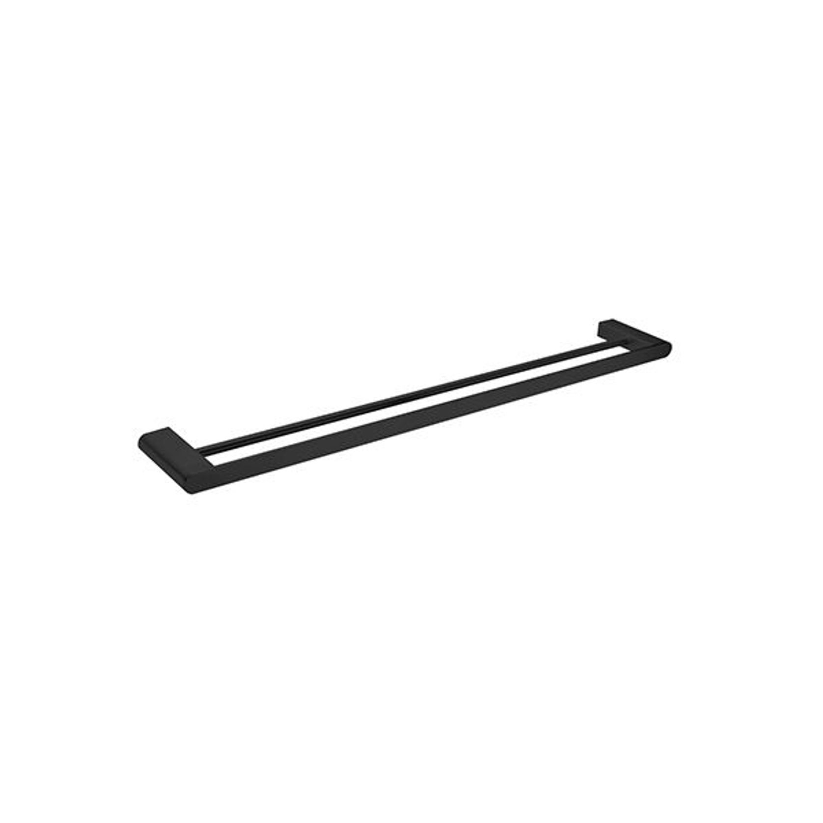 Bianca Double Towel Rail 800mm | Matte Black gallery detail image