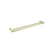 Bianca Double Towel Rail 800mm | Brushed Gold gallery detail image