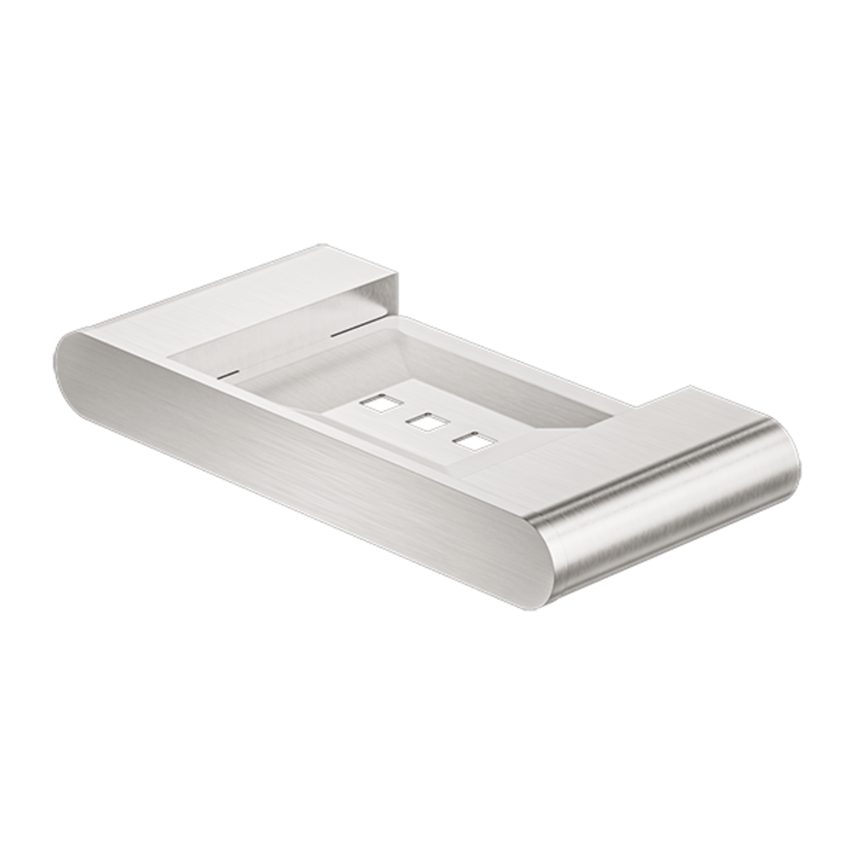 Bianca Soap Dish Holder | Brushed Nickel gallery detail image