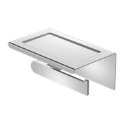 Bianca Toilet Roll Holder & Phone Holder | Chrome gallery detail image