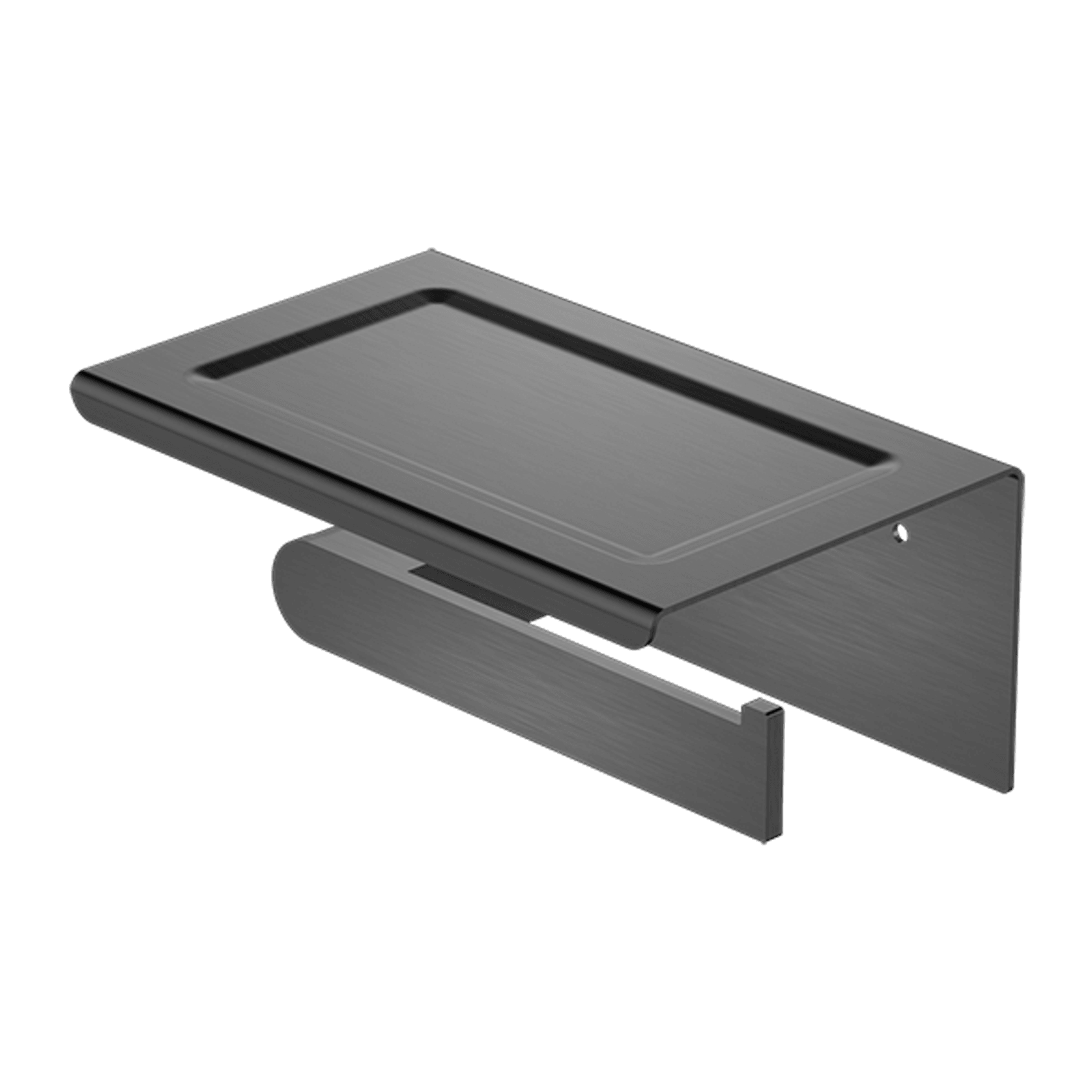 Bianca Toilet Roll Holder & Phone Holder | Gun Metal gallery detail image