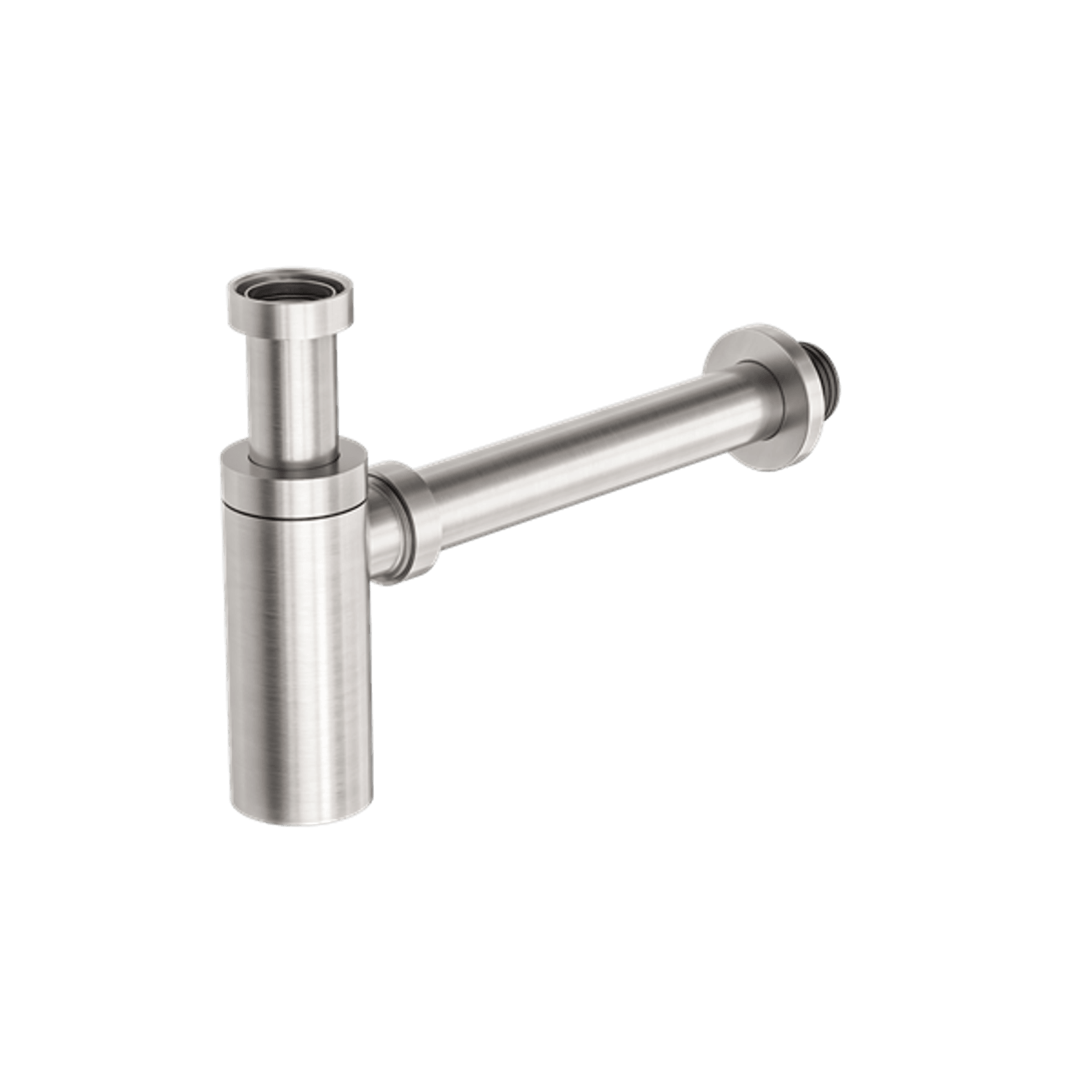 40mm Round Bottle Trap Brushed Nickel gallery detail image