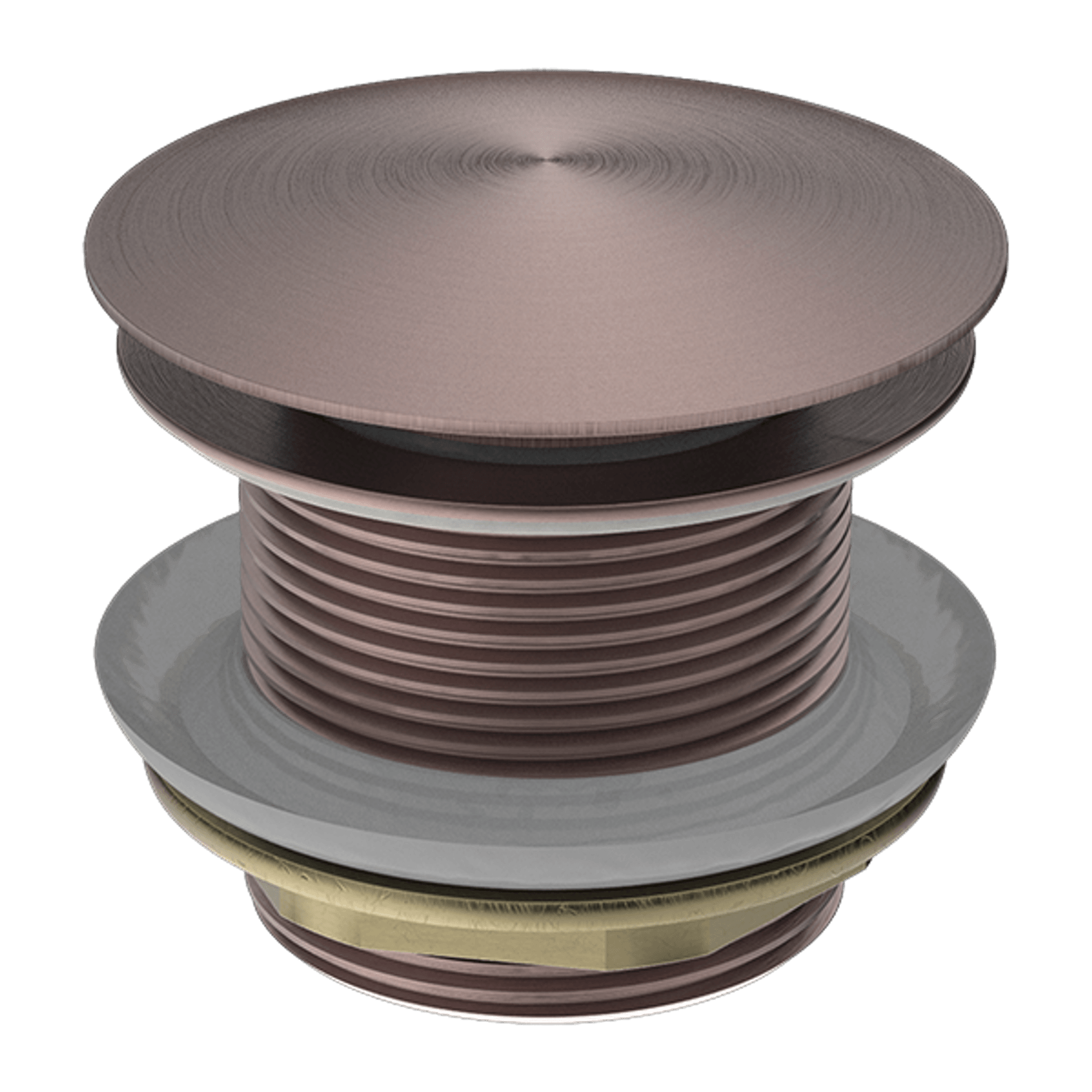 40mm Bath Pop-Up Plug With Removabel Waste No Overflow Brushed Bronze gallery detail image