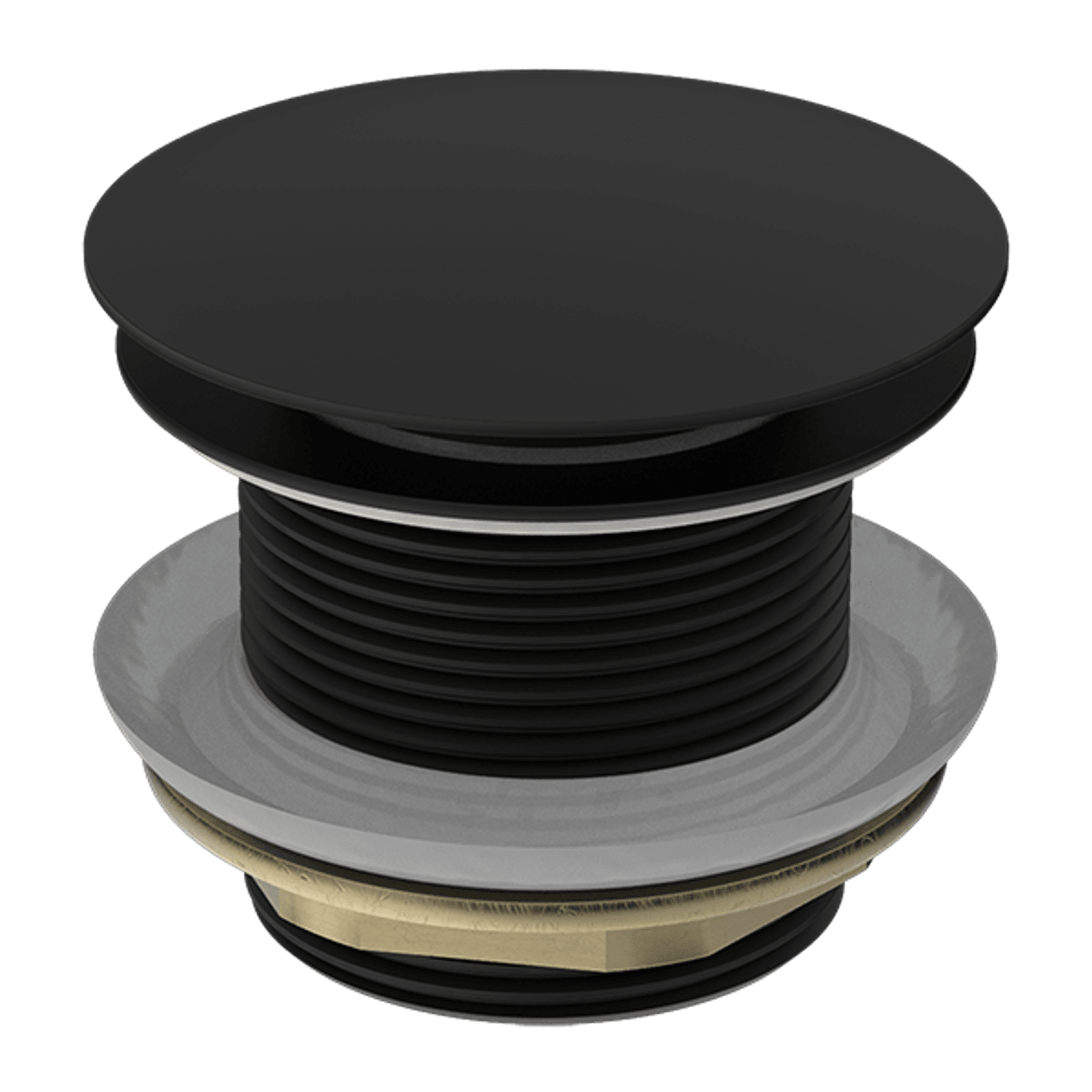 40mm Bath Pop-Up Plug With Removabel Waste No Overflow Matte Black gallery detail image