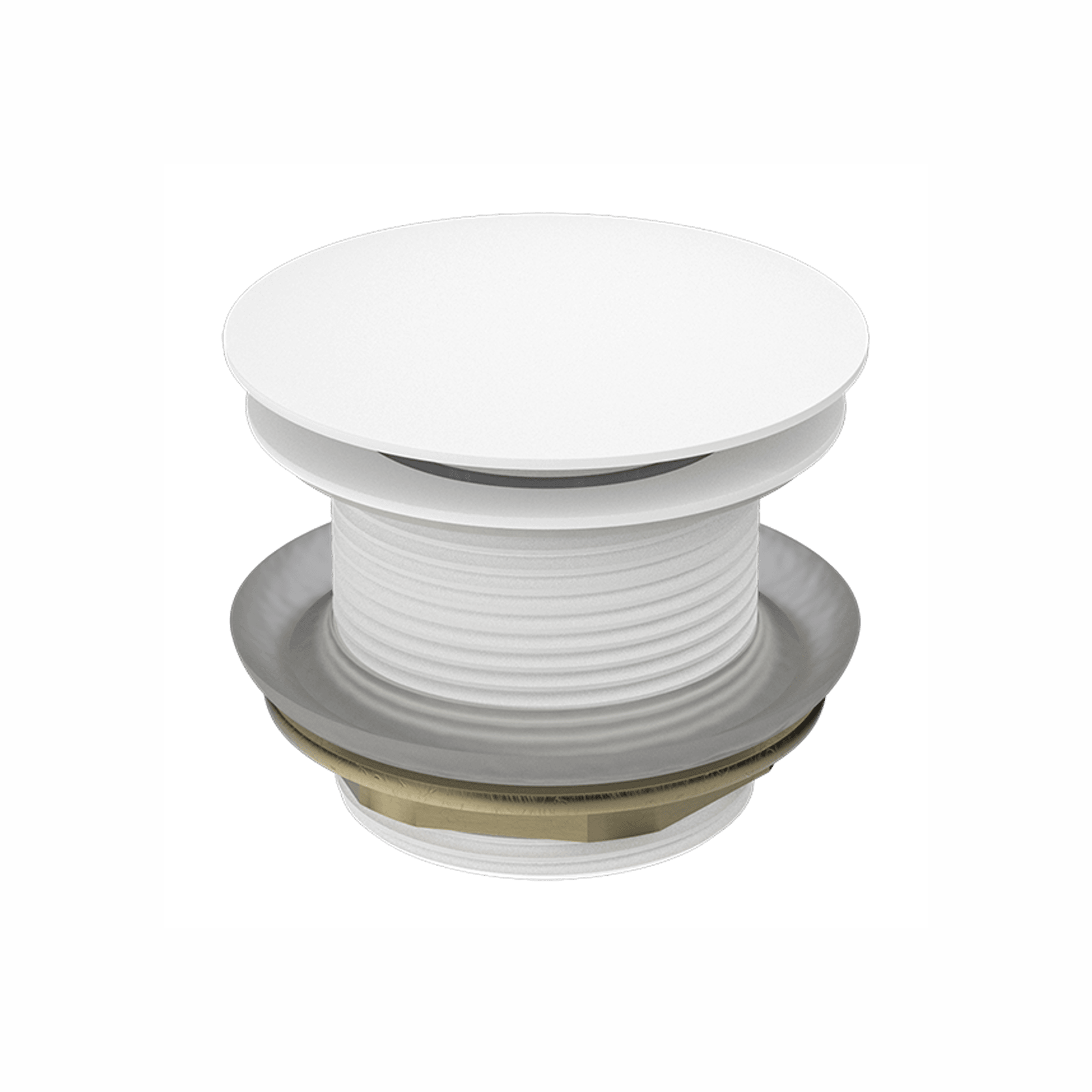 40mm Bath Pop-Up Plug With Removabel Waste No Overflow Matte White gallery detail image