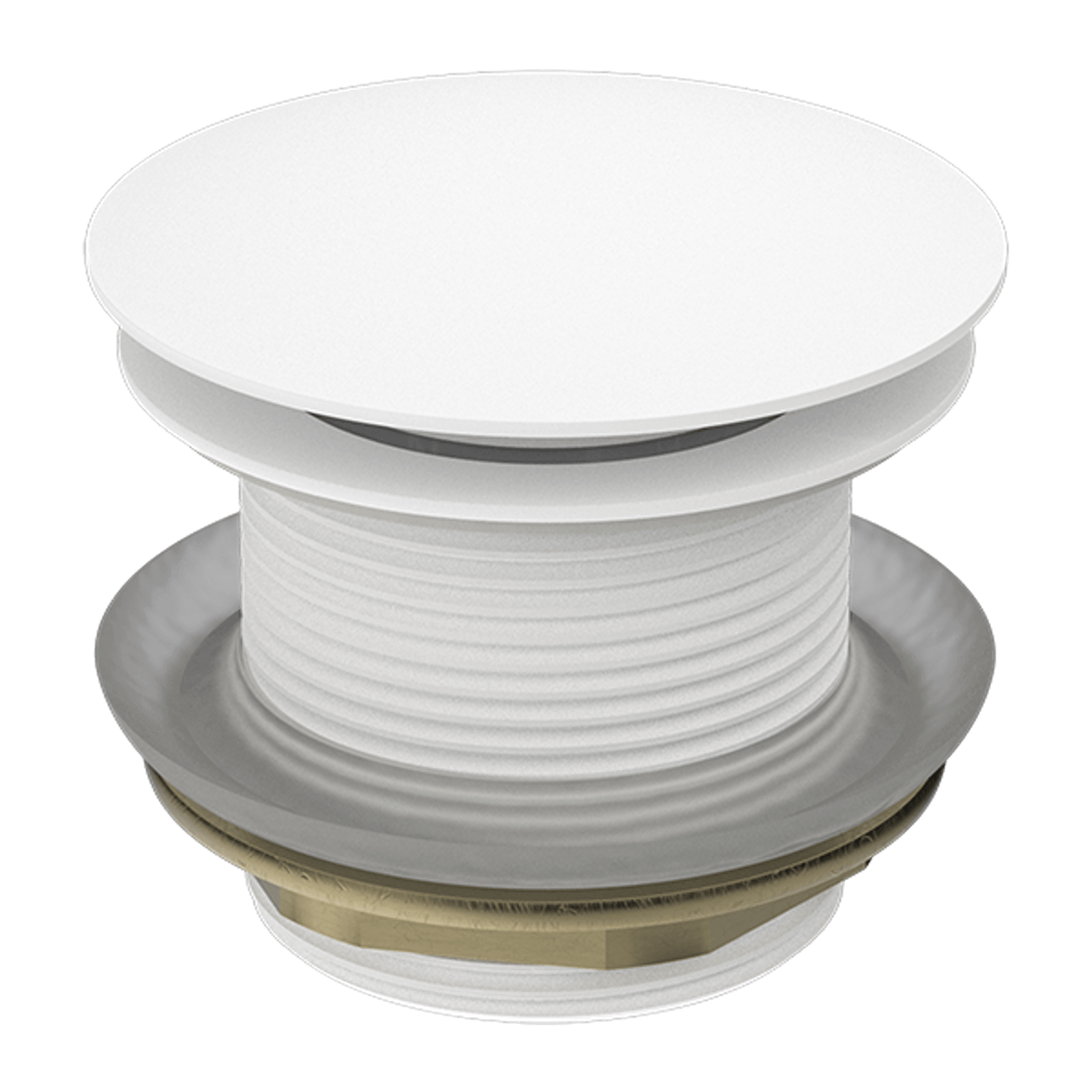 40mm Bath Pop-Up Plug With Removabel Waste No Overflow Matte White gallery detail image