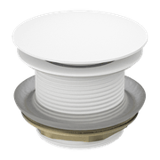40mm Bath Pop-Up Plug With Removabel Waste No Overflow Matte White gallery detail image