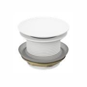 40mm Bath Pop-Up Plug With Removabel Waste No Overflow Matte White gallery detail image